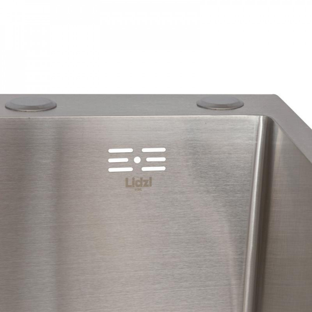 Мийка для кухні інтегрована Lidz Handmade H6350L крило ліворуч (LDH6350BRUL45588) Brushed Steel 3,0/1,0 мм SD00051712