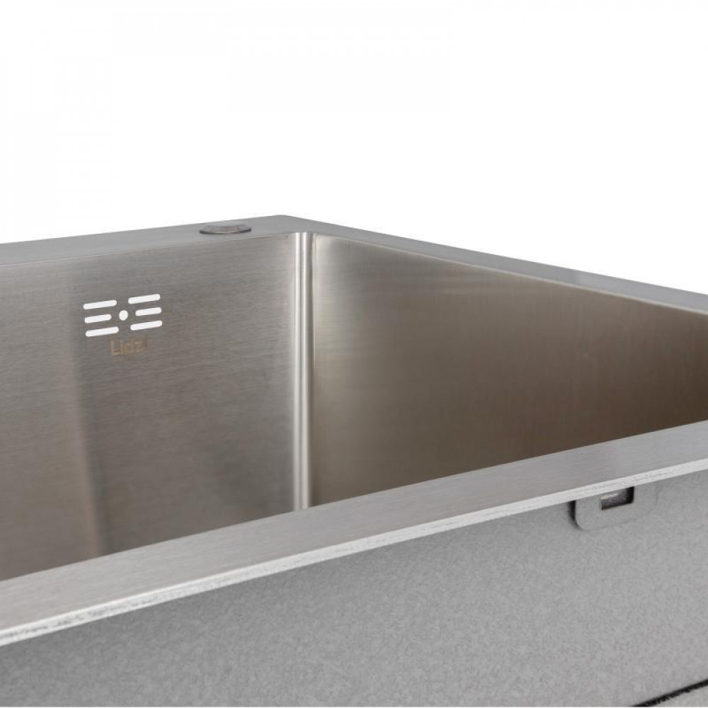 Мийка для кухні інтегрована Lidz Handmade H7849L крило ліворуч (LDH7849BRUL45592) Brushed Steel 3,0/1,0 мм SD00051716