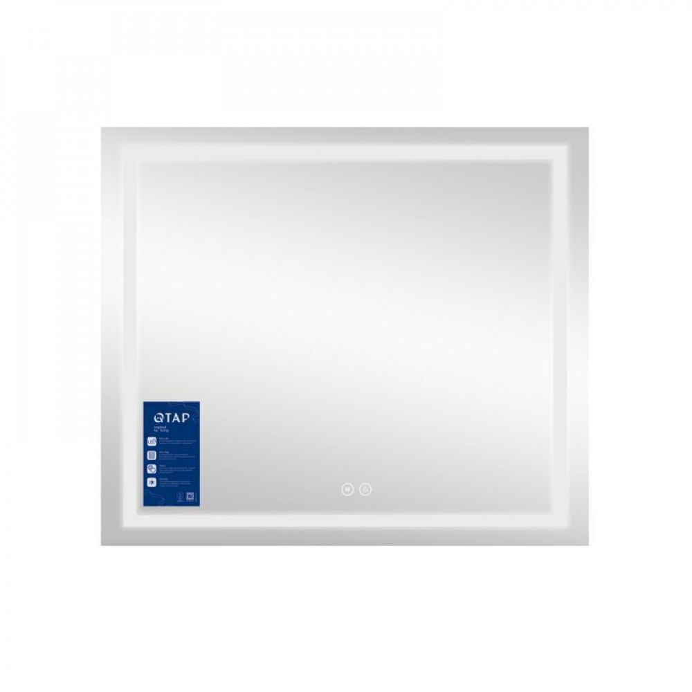Дзеркало Qtap Mideya (MI1) 800х700 з LED-підсвічуванням Touch, з антизапотіванням, з димером QT2078NCF8070W SD00051748