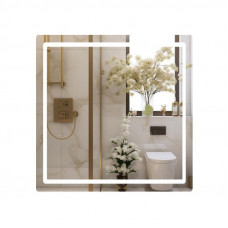 Дзеркало Qtap Mideya 800x800 з LED-підсвічуванням Touch, з антизапотіванням, димером QT2078NCF8080W