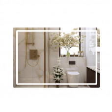 Дзеркало Qtap Mideya 1000х700 з LED-підсвічуванням Touch, з антизапотіванням, димером QT2078NCF10070W