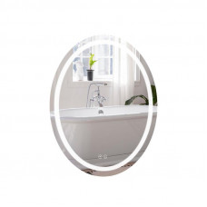 Дзеркало Qtap Mideya 500х700 з LED-підсвічуванням Touch, з антизапотіванням, з годинником, димером, рег.