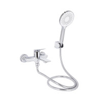 Смеситель для ванны Qtap Vlasta New (с душевым гарнитуром) QTVLA259CRM45642 Chrome