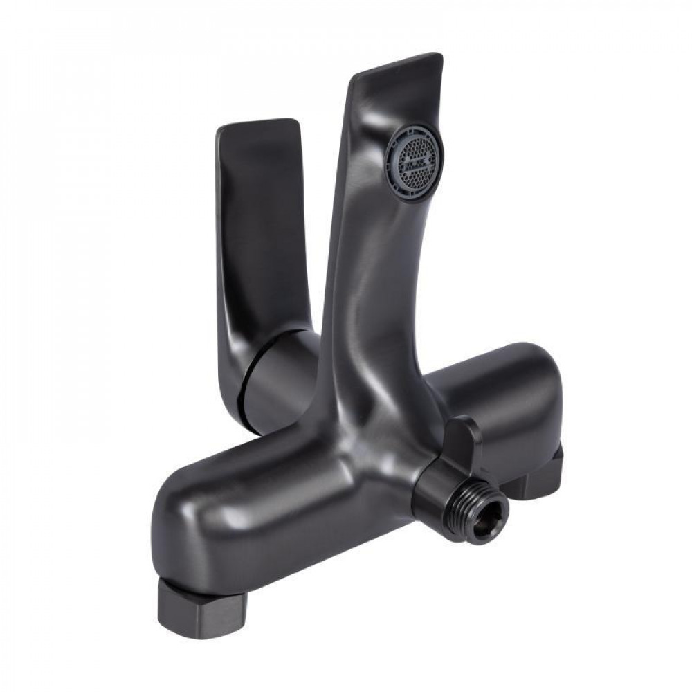 Смеситель для ванны Qtap Vlasta New (с душевым гарнитуром) QTVLA259GMB45643 Gunmetal Black PVD SD00051767