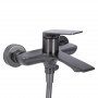 Смеситель для ванны Qtap Vlasta New (с душевым гарнитуром) QTVLA259GMB45643 Gunmetal Black PVD SD00051767