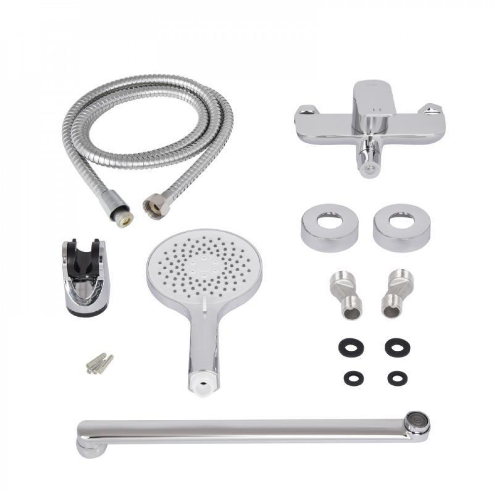 Змішувач для ванни Qtap Vlasta New з довгим поворотним виливом (з душовим гарнітуром) QTVLA260CRM45644 Chrome SD00051768