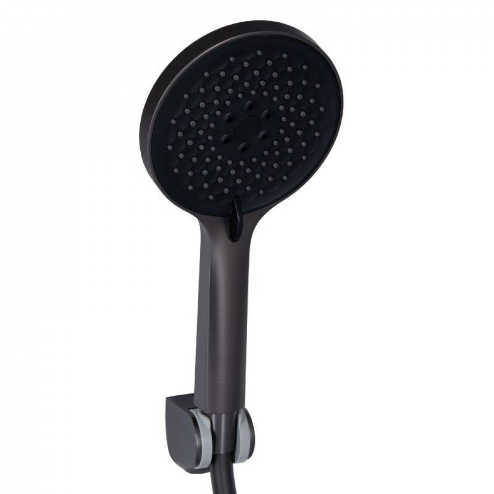 Змішувач для ванни Qtap Vlasta New з довгим поворотним виливом (з душовим гарнітуром) QTVLA260GMB45645 SD00051769