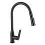 Змішувач для кухні Qtap Vlasta New з висувним виливом QTVLA344GMB45647 Gunmetal Black PVD SD00051771