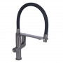 Змішувач для кухні Qtap Vlasta New з гнучким виливом з підключенням для питної води QTVLA364GMB45649 Gunmetal Black PVD SD00051773