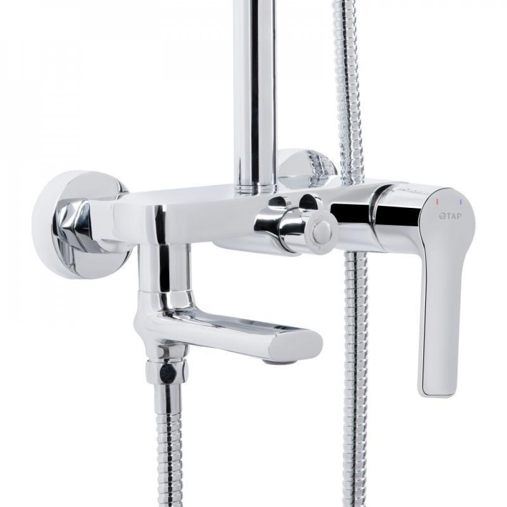 Душова система універсальна Qtap Taurus на три споживача (з виливом) QTTAU111CRM45665 Chrome SD00051789