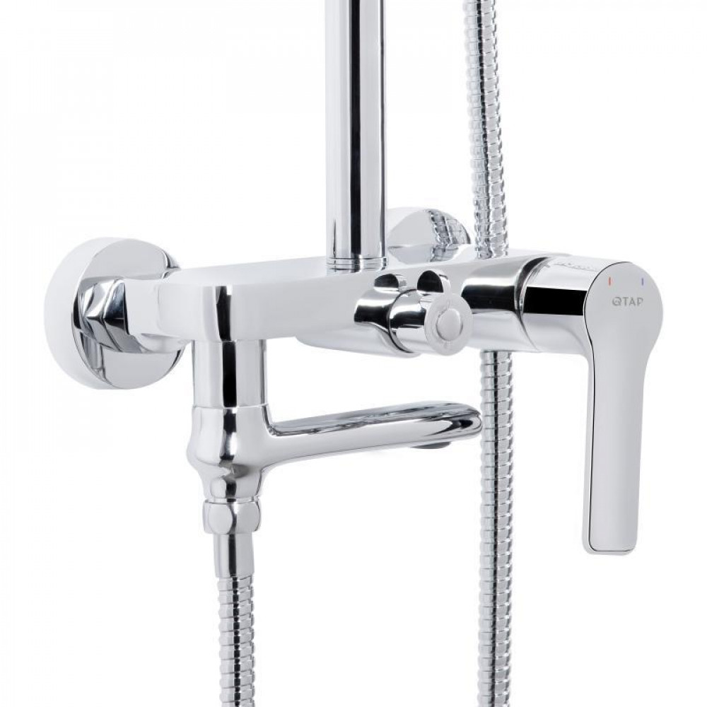 Душова система універсальна Qtap Taurus на три споживача (з виливом) QTTAU111CRM45665 Chrome SD00051789