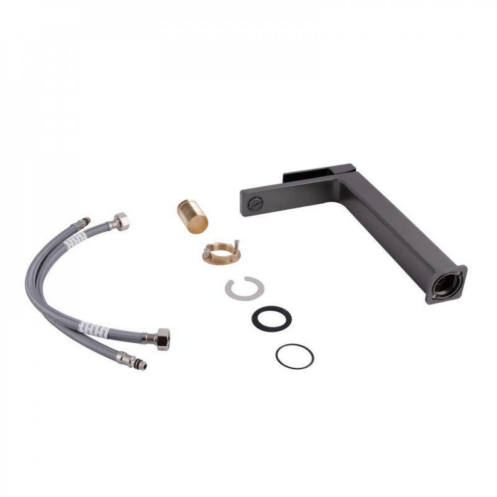 Змішувач для раковини Qtap Gemini високий QTGEM269GMB45680 Gunmetal Black PVD SD00051804