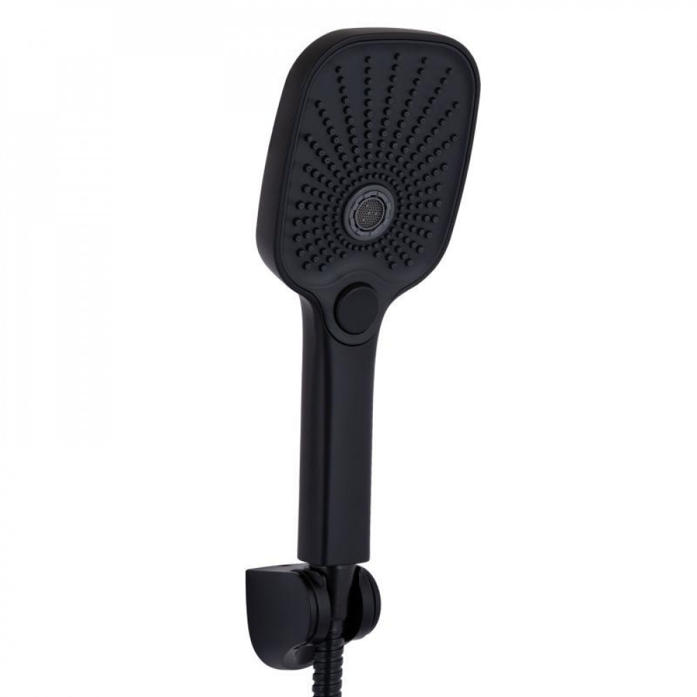 Змішувач для ванни Qtap Gemini (з душовим гарнітуром) QTGEM259BLM45682 Black Matt SD00051806