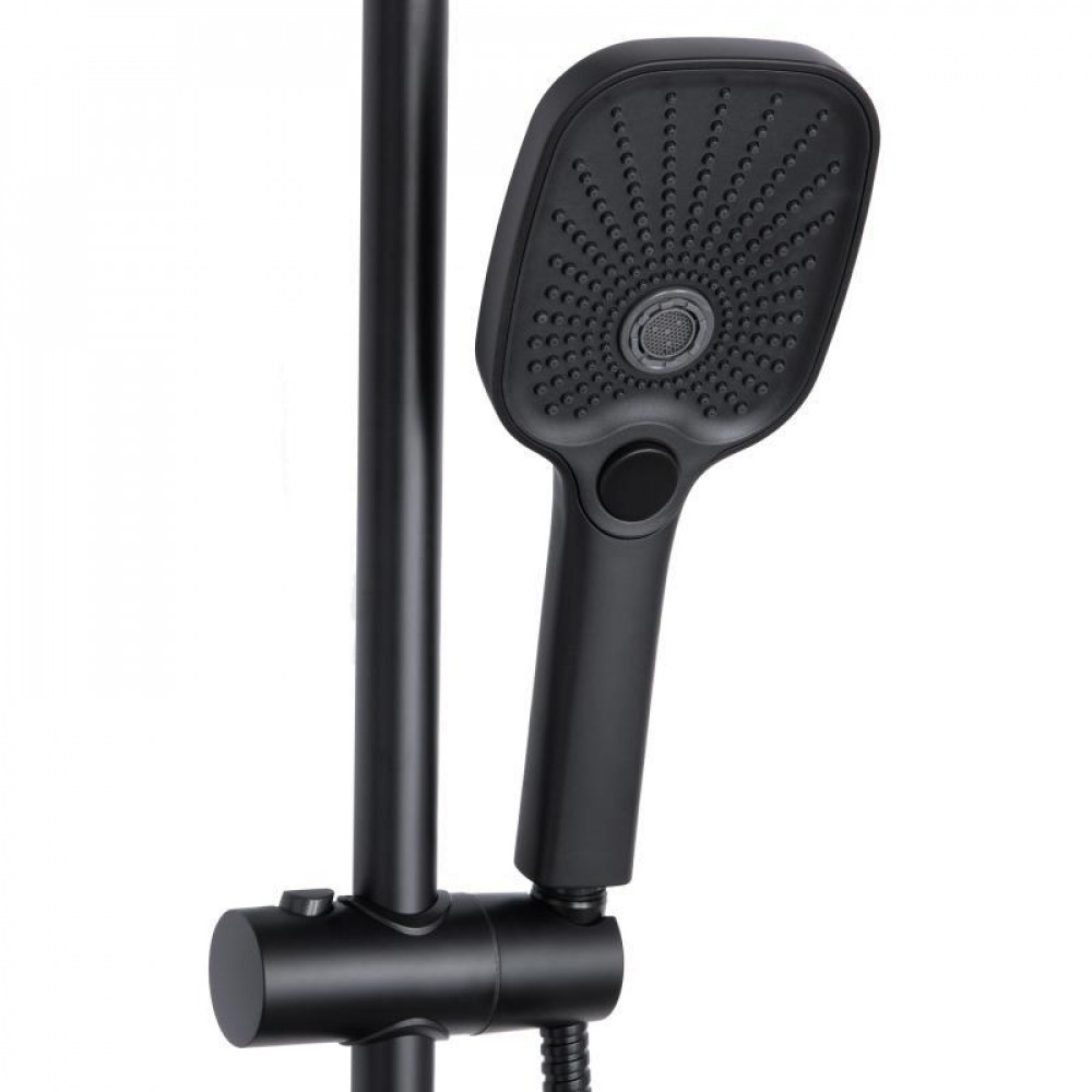 Душова система універсальна Qtap Gemini на три споживача (з виливом) QTGEM111BLM45686 Black Matt SD00051810