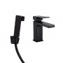 Змішувач для раковини Qtap Gemini (з гігієнічним душем) QTGEM272BLM45690 Black Matt SD00051814