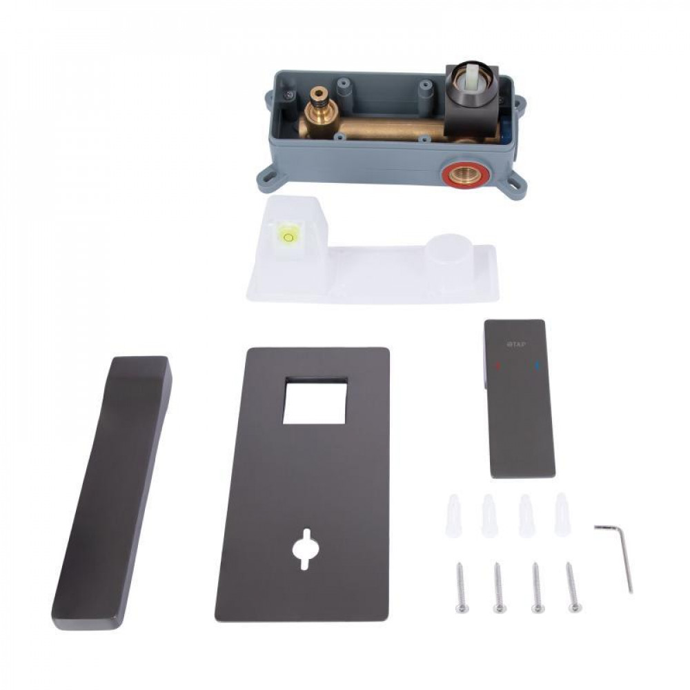 Змішувач для раковини Qtap Gemini прихованого монтажу QTGEM273GMB45695 Gunmetal Black PVD SD00051819