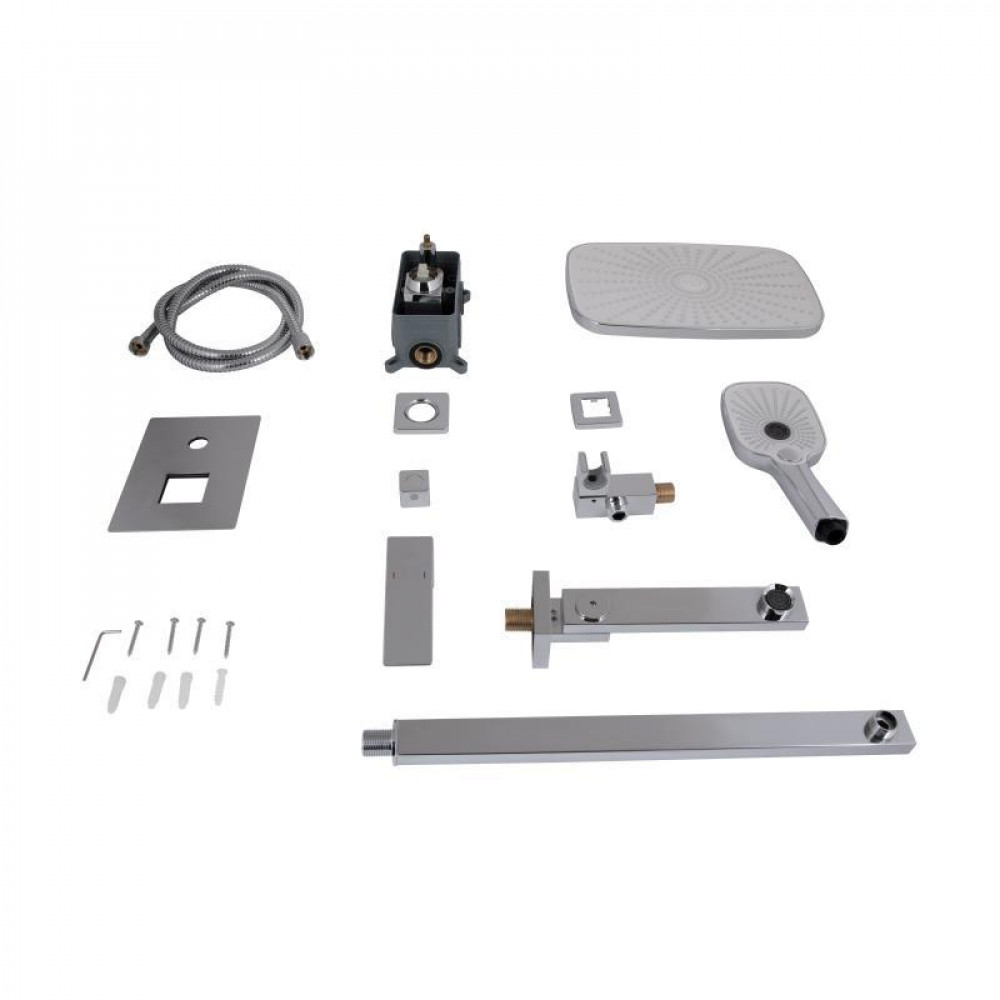 Душова система універсальна Qtap Gemini прихованого монтажу на три споживача QTGEM114CRM45702 Chrome SD00051826