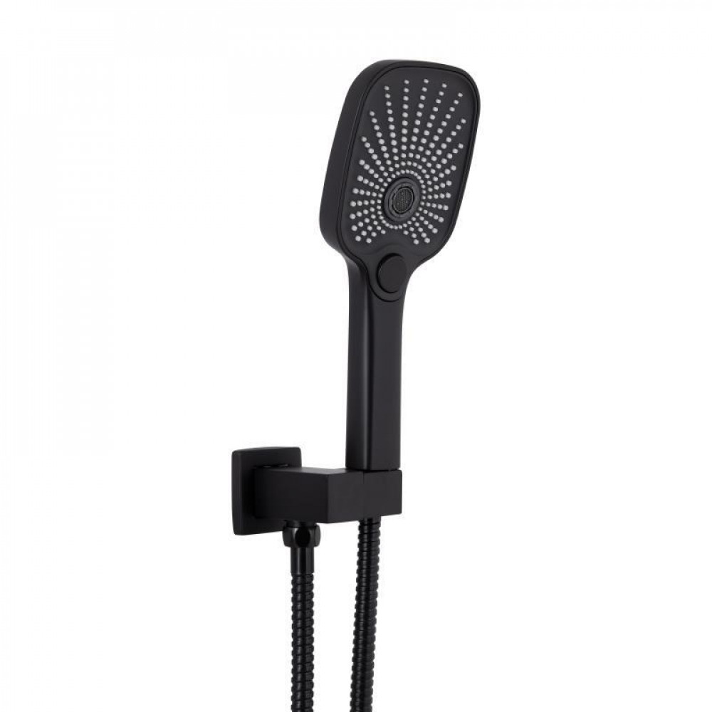 Душова система універсальна Qtap Gemini прихованого монтажу на три споживача QTGEM114BLM45703 Black Matt SD00051827