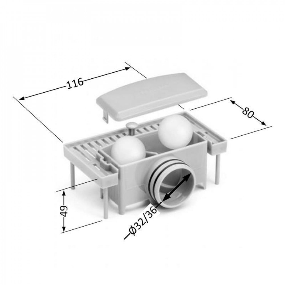 Лоток з кульками для трапу Qtap Taurus з нержавіючої сталі SD00051898