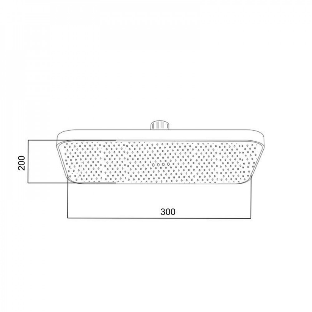 Лійка для верхнього душу Qtap Hlavova 300x200 мм прямокутна QTHLA107BLM45783 Black Matt SD00051907