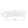 Воронка для верхнего душа Qtap Hlavova 260x180 мм прямоугольная QTHLA107CRM45784 Chrome/Black SD00051908