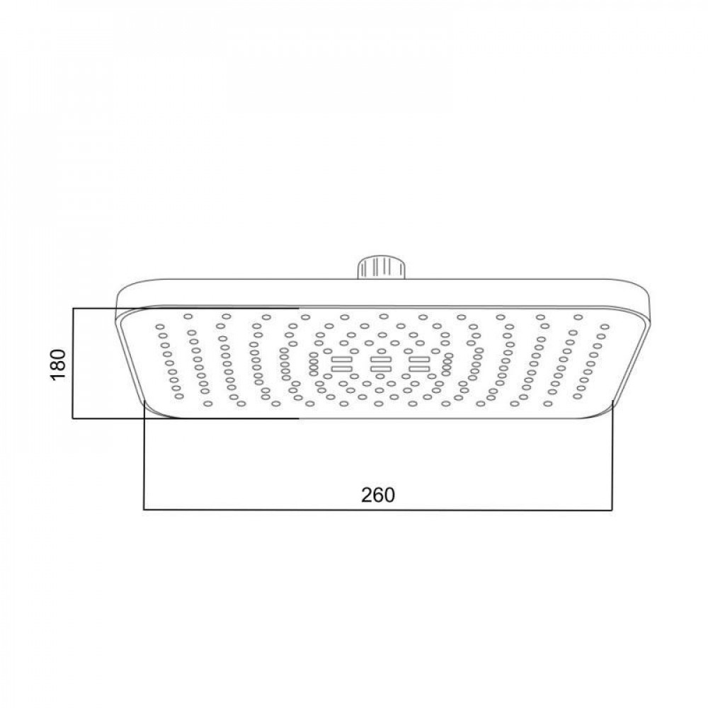 Воронка для верхнего душа Qtap Hlavova 260x180 мм прямоугольная QTHLA107CRM45785 Chrome/White SD00051909