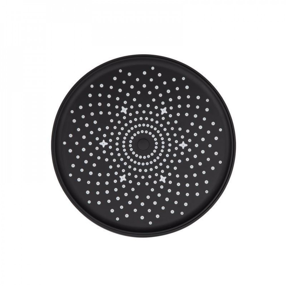 Лійка для верхнього душу Qtap Hlavova D 230 мм округла QTHLA107BLM45788 Black Matt SD00051912