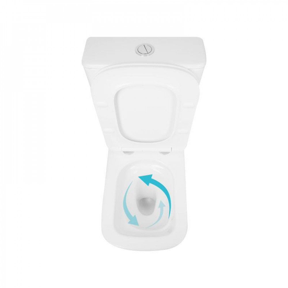 Унітаз підлоговий Qtap Tern Ultra Quiet безобідковий з сидінням Soft-Close QT17222175AUQ1W White SD00051948