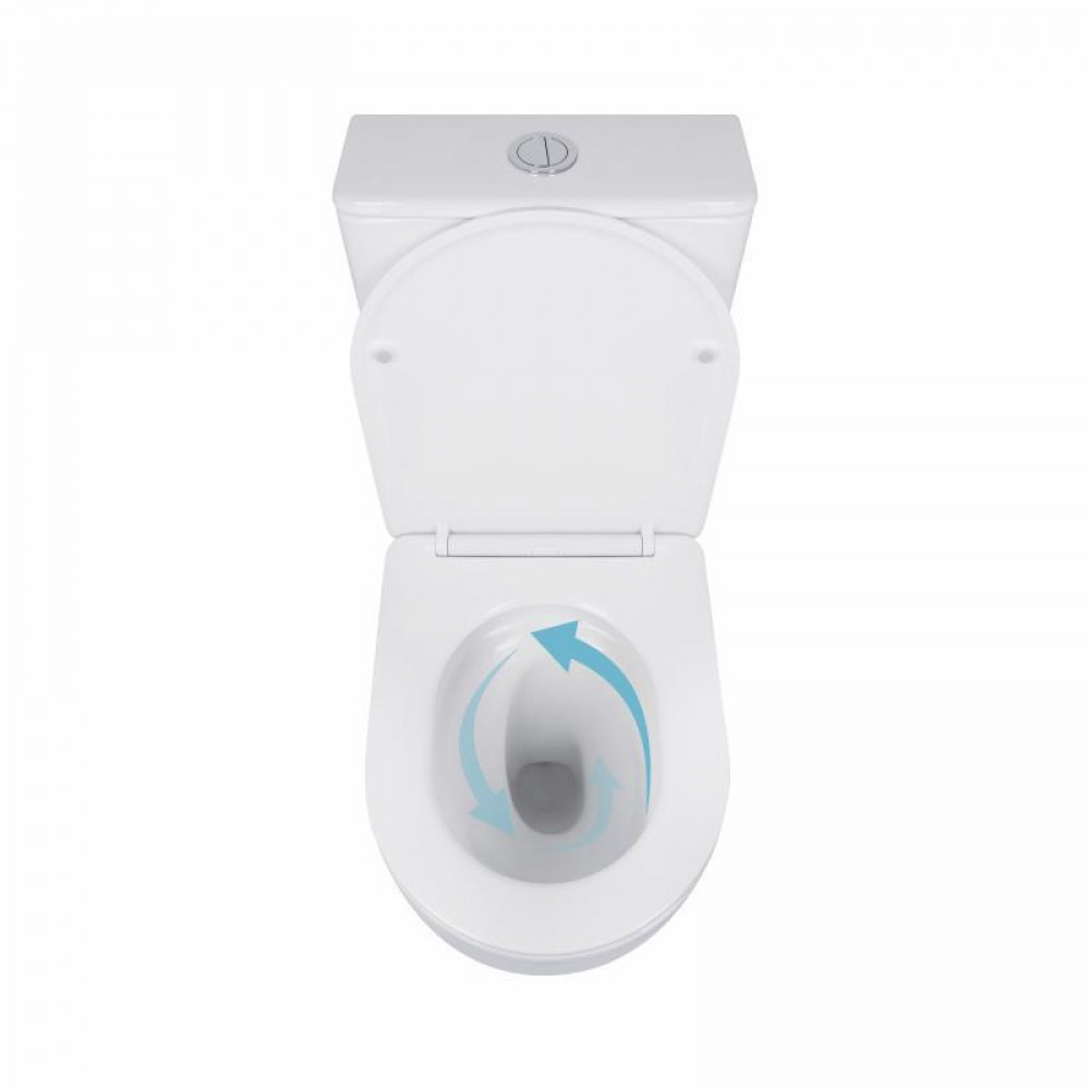 Унітаз-компакт Qtap Robin Ultra Quiet безободковий з сидінням Soft-close QT13226089AW SD00051949