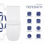 Унітаз-компакт Qtap Robin Ultra Quiet безободковий з сидінням Soft-close QT13226089AW SD00051949
