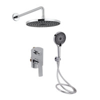 Душова система універсальна Qtap Slavonice прихованого монтажу на два споживача QTSLA113CRM45898 Chrome