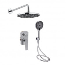 Душова система універсальна Qtap Slavonice прихованого монтажу на два споживача QTSLA113CRM45898 Chrome