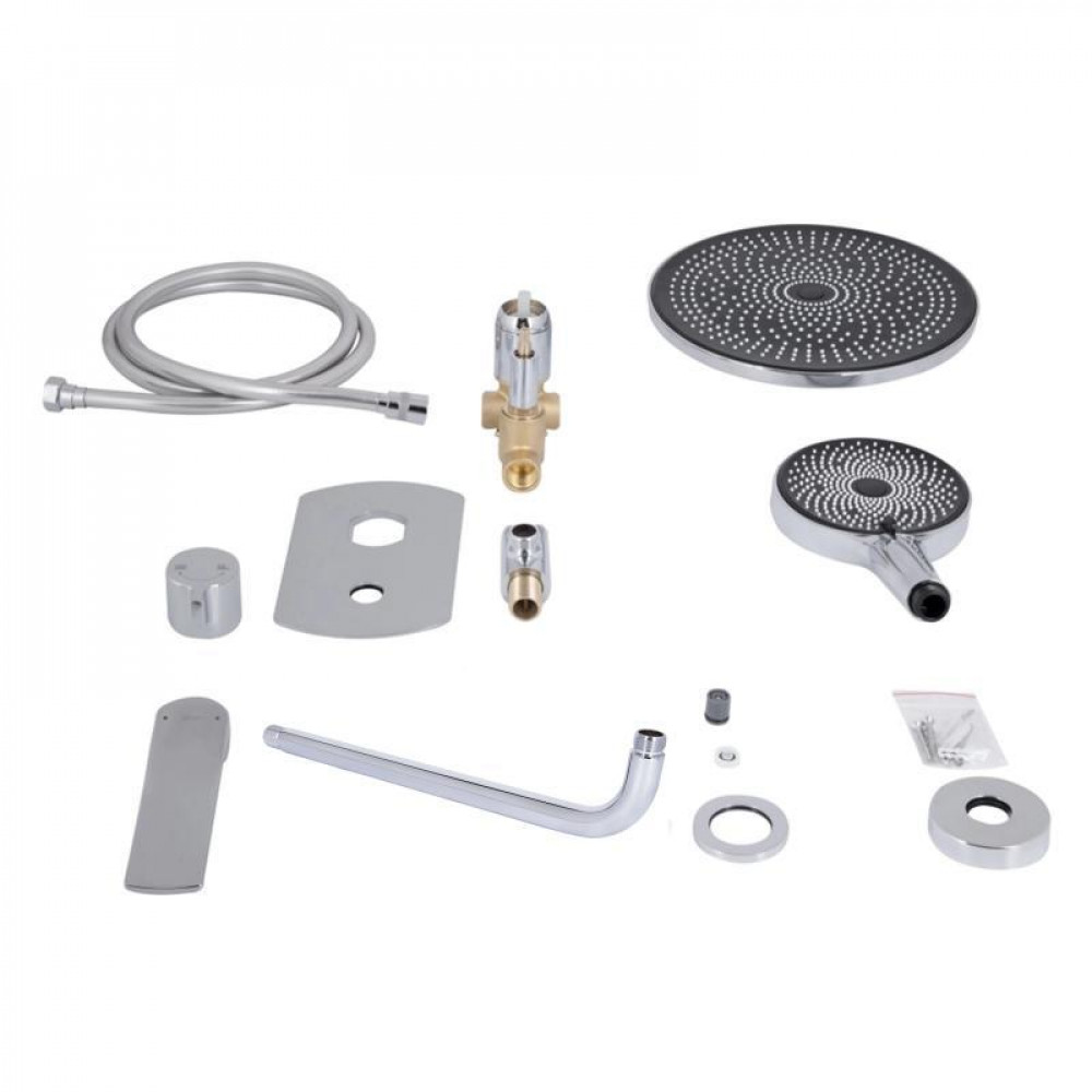 Душова система універсальна Qtap Slavonice прихованого монтажу на два споживача QTSLA113CRM45898 Chrome SD00052022