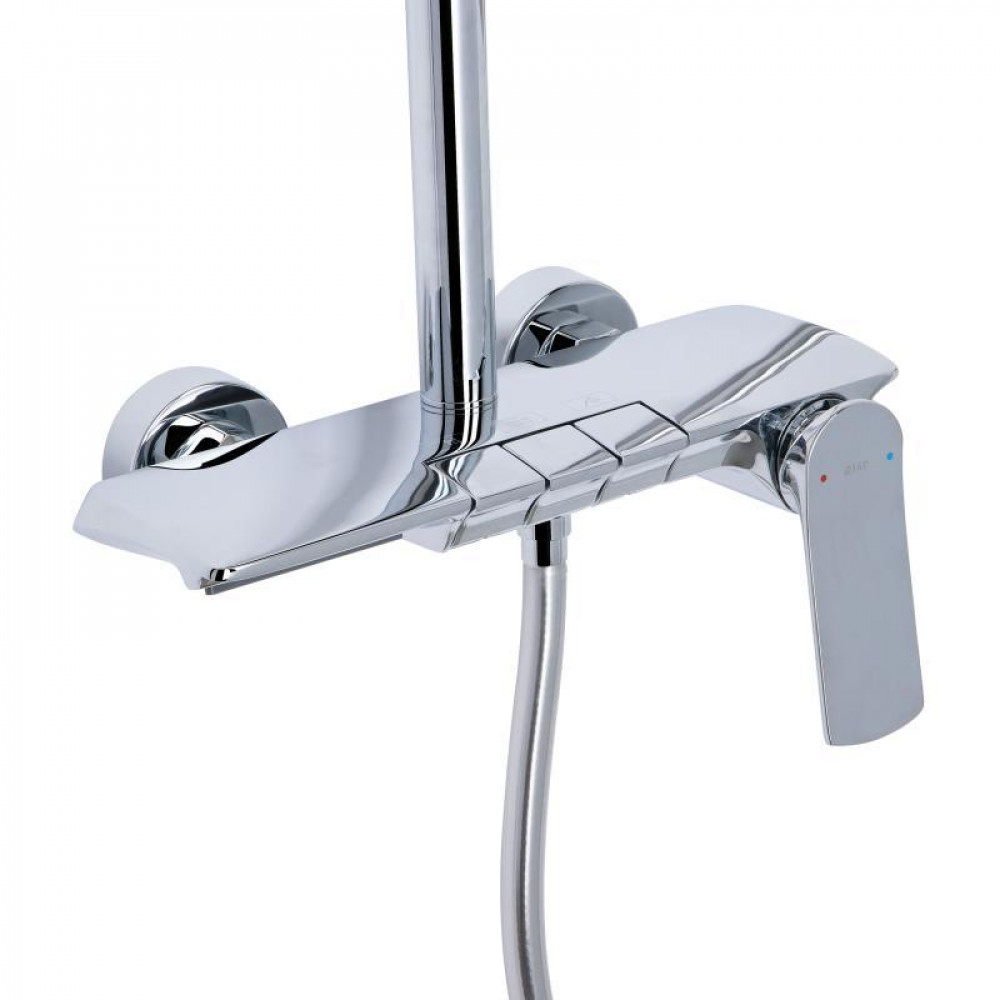 Душова система універсальна Qtap Slavonice на три споживача (з виливом) QTSLA111CRM45904 Chrome SD00052028