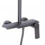 Душова система універсальна Qtap Slavonice на три споживача (з виливом) QTSLA111GMB45905 Gunmetal Black PVD SD00052029