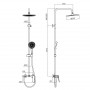 Душова система для душу Qtap Slavonice на два споживачі QTSLA110CRM45912 Chrome SD00052036
