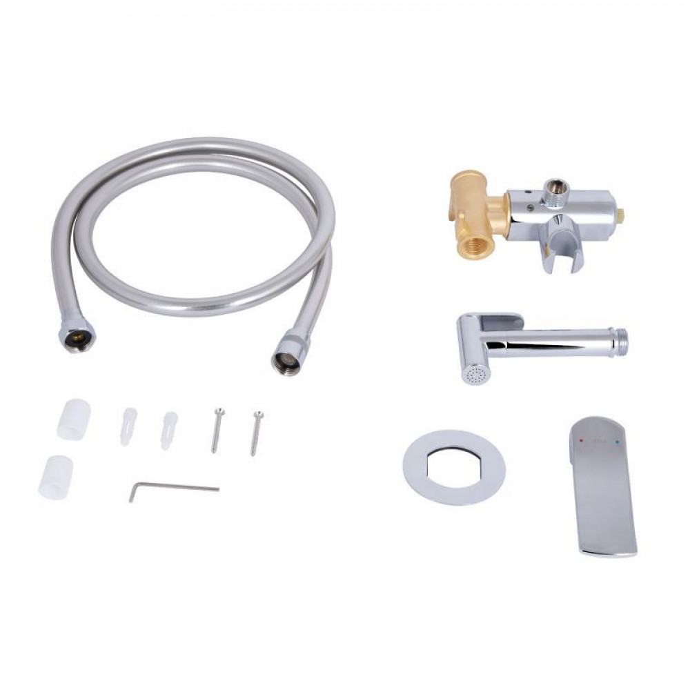 Набор для гігієнічного душу Qtap Slavonice округлий QTSLA262CRM45915 Chrome SD00052039