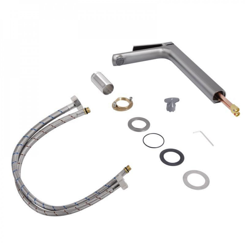 Змішувач для раковини Qtap Slavonice високий QTSLA269GMB45925 Gunmetal Black PVD SD00052049