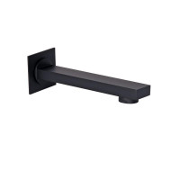 Вилив для систем прихованого монтажу Qtap Vytok 180 мм прямо полотняний QTVYT246BLM45933 Black Matt