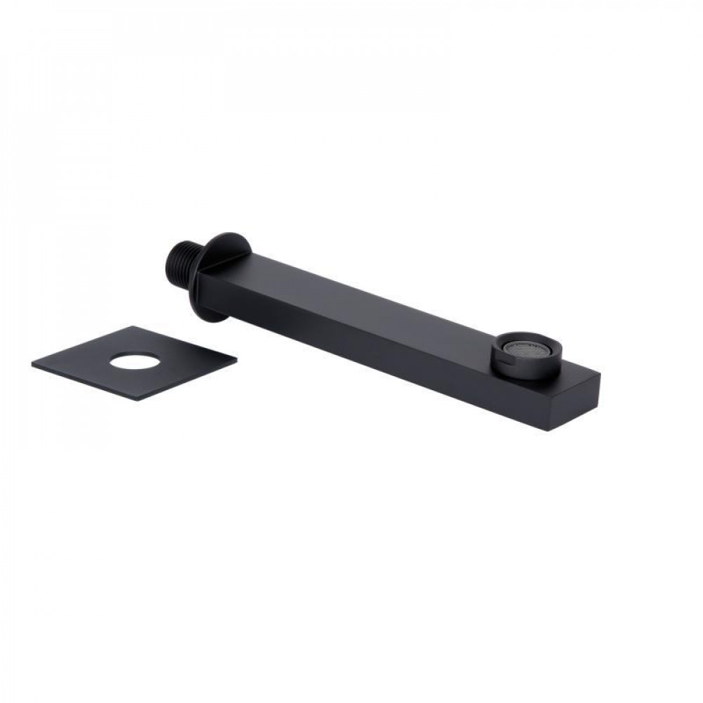 Вилив для систем прихованого монтажу Qtap Vytok 180 мм прямокутний QTVYT246BLM45933 Black Matt SD00052057