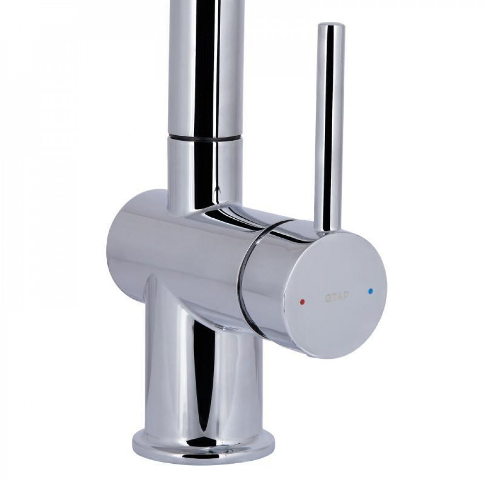 Смеситель для кухни Qtap Rozcesti с выдвижным изливом с подключением для питьевой воды QTROZ366CRM45938 Chrome SD00052062