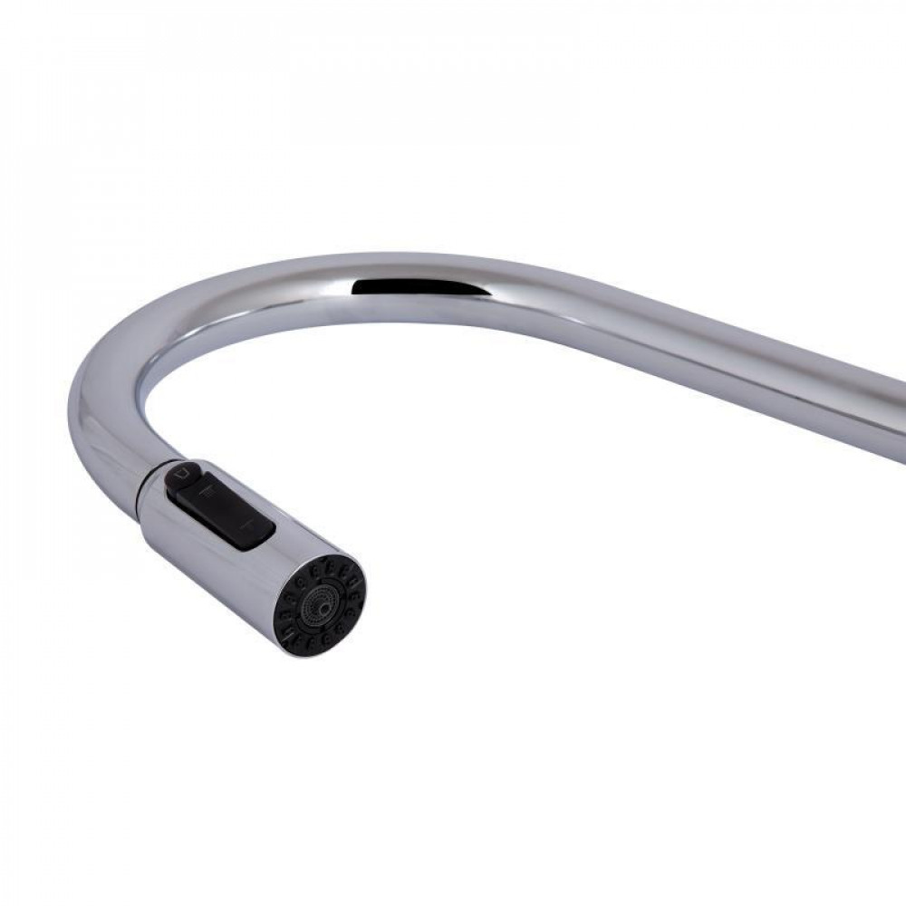 Смеситель для кухни Qtap Rozcesti с выдвижным изливом с подключением для питьевой воды QTROZ366CRM45938 Chrome SD00052062