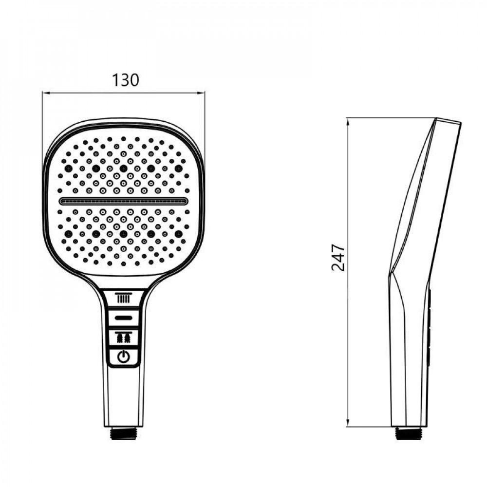 Лійка для ручного душу Qtap Rucni 130x130 мм QTRUC125CRM45956 Chrome SD00052080