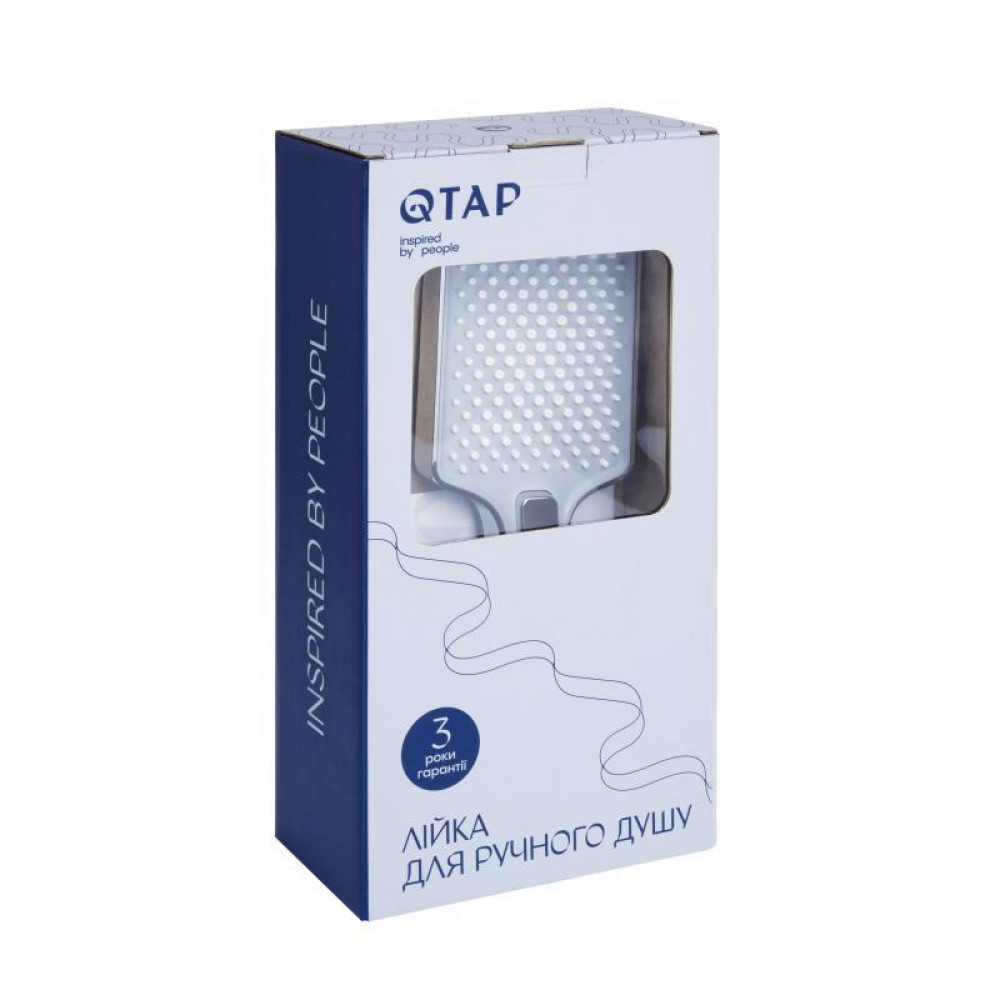 Лійка для ручного душу Qtap Rucni 140x95 мм прямокутна QTRUC125CRM45958 Chrome SD00052082