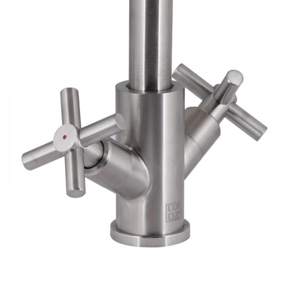 Змішувач для кухні Lidz Wind 161F двохвентильний LDWIN161FNKS46098 Nickel SD00052222