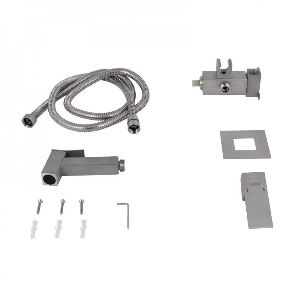 Набір для гігієнічного душу Lidz Kubis 111 Nickel LDKUB111NKS46106 прямокутний SD00052230