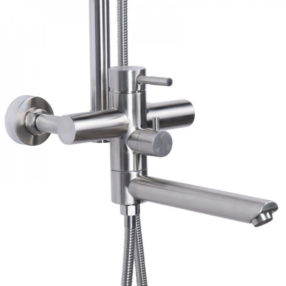 Душова система універсальна Lidz Aria 1033 на три споживача (з виливом) (k35) LDARI1033NKS46109 Nickel SD00052233