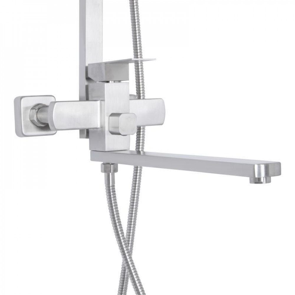 Душова система універсальна Lidz Kubis 1033 на три споживача (з виливом) (k35) LDKUB1033NKS46110 Nickel SD00052234