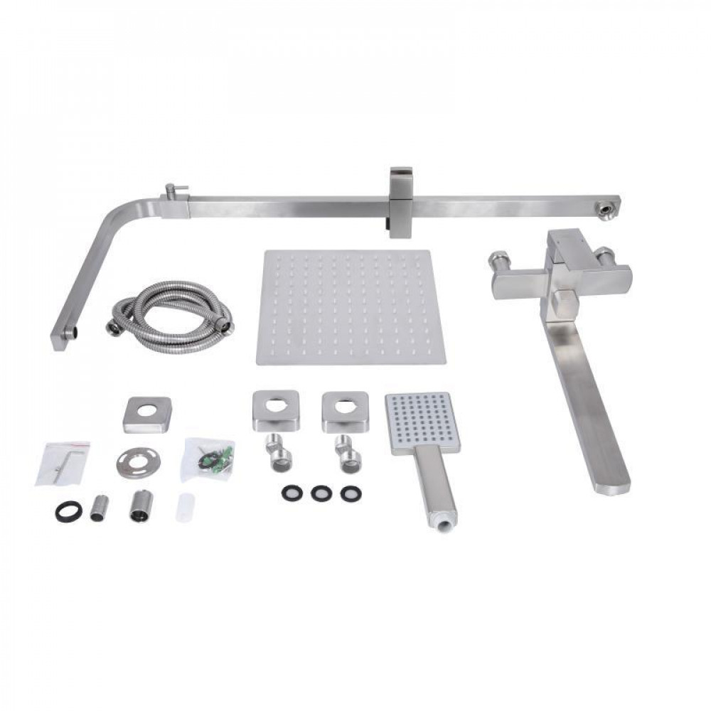 Душова система універсальна Lidz Kubis 1033 на три споживача (з виливом) (k35) LDKUB1033NKS46110 Nickel SD00052234