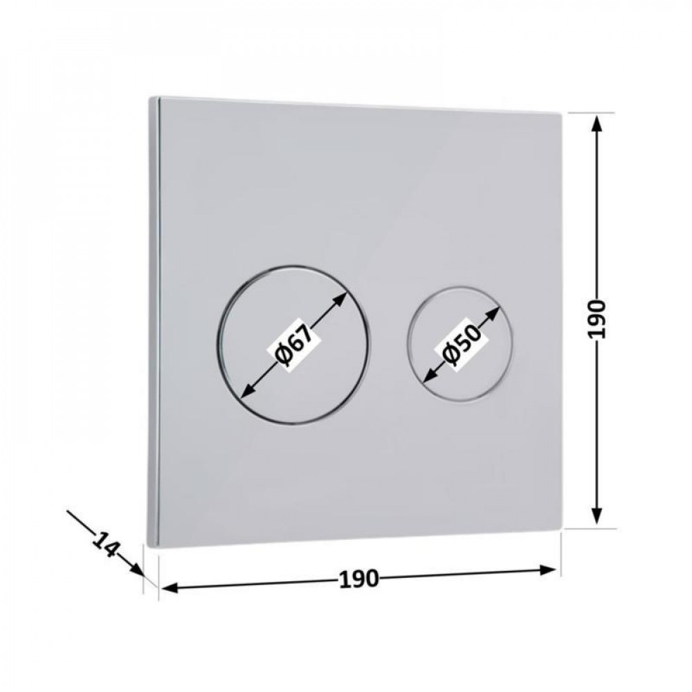 Панель змиву для унітаза Qtap Nest Uni QT0211P01V1009CRM SD00052239